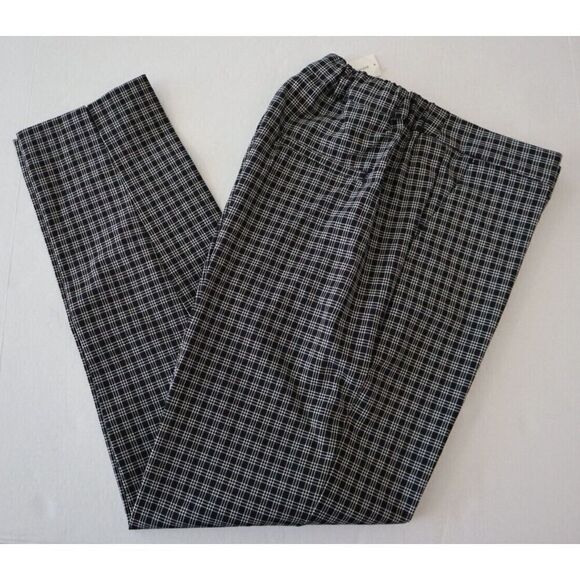 Banana Republic 430072 Women's Sz 0 Black Plaid Hayden Taper Pull On Pants - Picture 8 of 11
